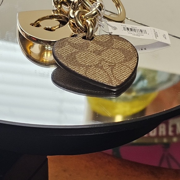 Coach Signature Heart Keychain/Bag charm - Picture 5 of 6